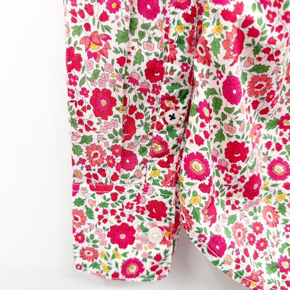 J. Crew Slim-Fit Button Down Shirt in Liberty Fabric Danjo Floral Print Size 4 - Picture 8 of 14